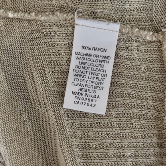 Chic Cream Open Front Cardigan - Picture 9 of 9